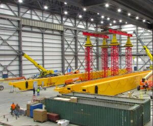 Hydraulic Gantry System in Rhode Island Overhead Crane Installation